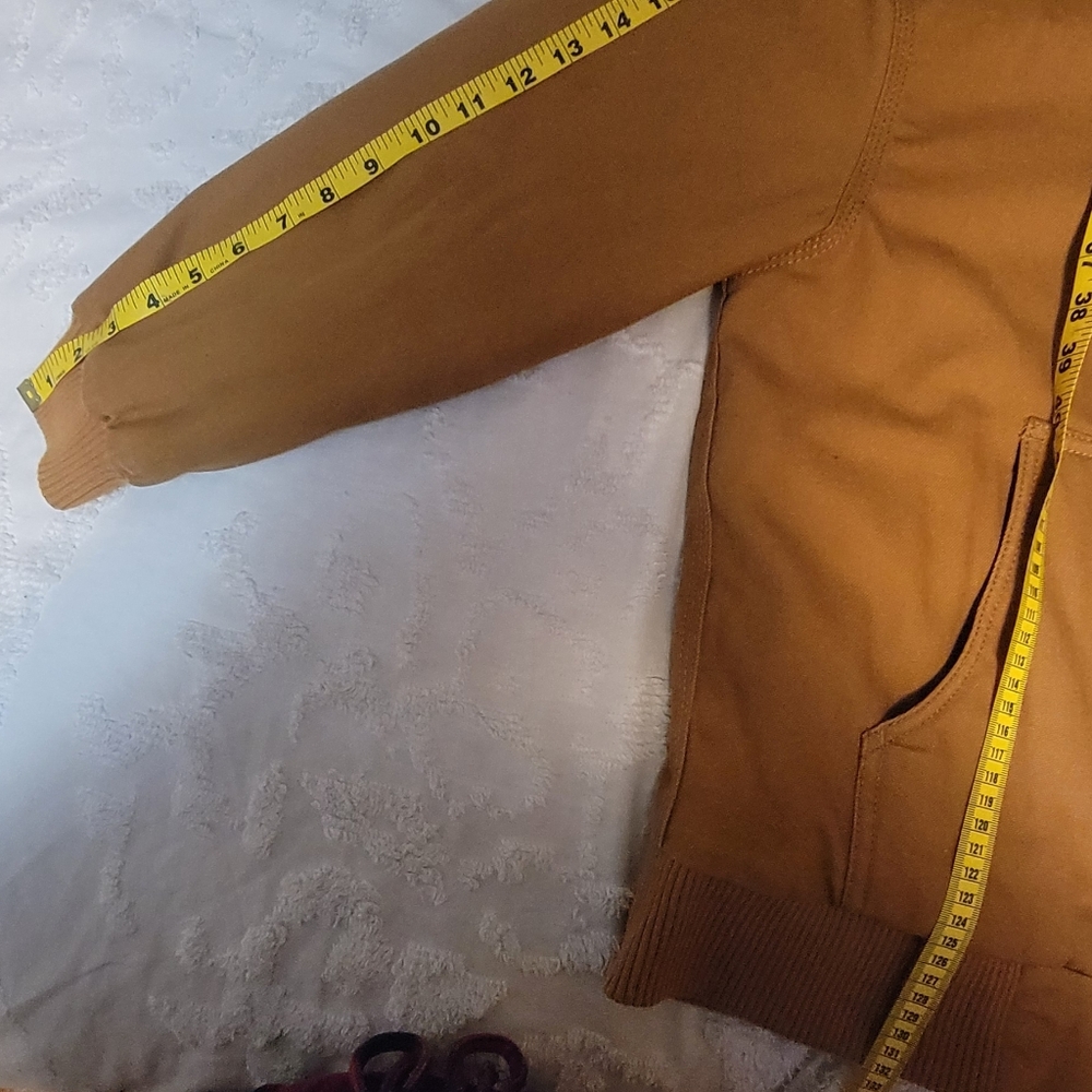 Carhartt Tan Hooded Jacket Size 10/12 Youth - Picture 3 of 8